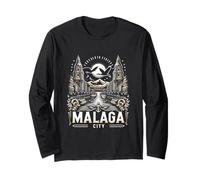 Souvenir rétro de Malaga Espagne | Costa Del Sol Travel Manche Longue