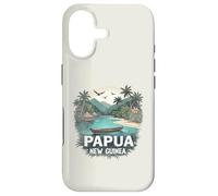 Souvenir rétro de Papouasie-Nouvelle-Guinée Paysage Vintage Coque pour iPhone 17