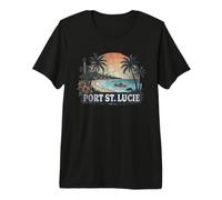 Souvenir rétro de Port-Sainte-Lucie Paysage Vintage T-Shirt Haut de Gamme