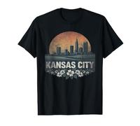 Souvenir rétro du Paysage de la Ville du Kansas T-Shirt Graphique avec Valeur