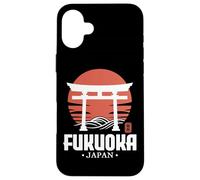 Souvenir rétro Fukuoka Japon Torii Gate Japonais Kanji Coque pour iPhone 16 Plus