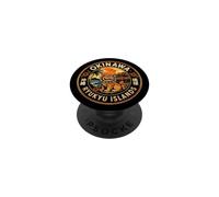 Souvenir rétro Okinawa Shisa Lion Voyage Ryukyu Islands PopSockets PopGrip Adhésif