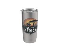 Souvenir rétro paysage d'Afrique du Sud Gobelet isotherme en acier inoxydable double paroi