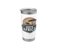 Souvenir rétro paysage d'Afrique du Sud Gobelet isotherme en acier inoxydable double paroi