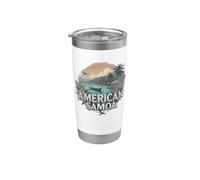 Souvenir rétro paysage des Samoa américaines Gobelet isotherme en acier inoxydable double paroi