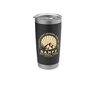 Souvenir rétro vintage du parc national du Canada Banff Gobelet isotherme en acier inoxydable double paroi