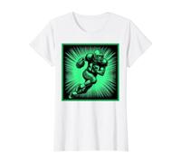 Souvenir Sportif du Touchdown d'un Quart-arrière de Football américain T-Shirt Graphique avec Valeur, Femme, Blanc, XS