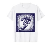 Souvenir Sportif du Touchdown d'un Quart-arrière de Football américain T-Shirt Graphique avec Valeur, Homme, Blanc, S
