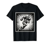 Souvenir Sportif du Touchdown d'un Quart-arrière de Football américain T-Shirt Graphique avec Valeur, Homme, Noir, M