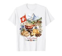 Souvenir Suisse emblématique de la Nourriture, des Boissons et du Tourisme Suisse T-Shirt