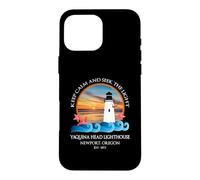 Souvenir sur la côte de Newport, Oregon, Phare par Yaquina Head Coque pour iPhone 16 Pro Max