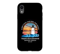 Souvenir sur la côte de Newport, Oregon, Phare par Yaquina Head Coque pour iPhone XR