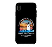 Souvenir sur la côte de Newport, Oregon, Phare par Yaquina Head Coque pour iPhone XS Max