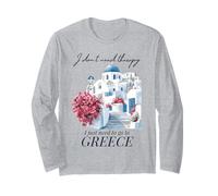 Souvenir Touristique Grec, Grec, Grec, île Grecque, Femmes et Filles Manche Longue