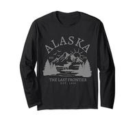 Souvenir Vintage Alaska The Last Frontier Manche Longue