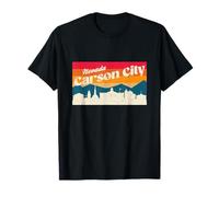 Souvenir Vintage de Carson City Skyline rétro des années 70 et 80 du Nevada T-Shirt