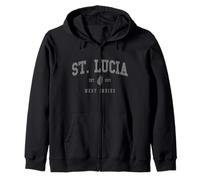 Souvenir vintage de la fierté lucienne des Antilles de Sainte-Lucie Sweat à Capuche