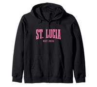 Souvenir vintage de la fierté lucienne des Antilles de Sainte-Lucie Sweat à Capuche
