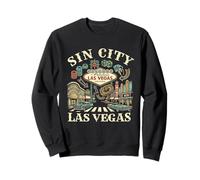 Souvenir Vintage de Las Vegas Sin City Nevada Retro Las Vegas Sweatshirt