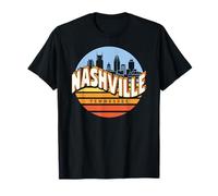 Souvenir Vintage de Musique Country de Nashville, Tennessee, Paysage Urbain T-Shirt