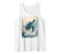 Souvenir Vintage de Tortue de mer Vintage à Oak Island NC Beach Vacation Débardeur