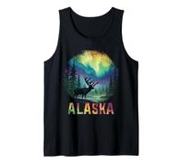 Souvenir Vintage des aurores boréales de l'Alaska The Last Frontier Débardeur