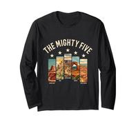 Souvenir Vintage des Parcs nationaux de l'Utah The Mighty Five Manche Longue