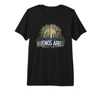 Souvenir Vintage Paysage de Buenos Aires rétro T-Shirt Haut de Gamme
