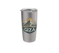 Souvenir vintage paysage de Gizeh rétro Gobelet isotherme en acier inoxydable double paroi