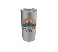 Souvenir vintage paysage de la cité du Vatican rétro Gobelet isotherme en acier inoxydable double paroi