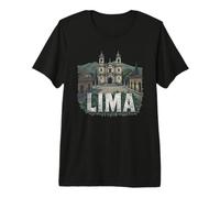 Souvenir Vintage Paysage de Lima rétro T-Shirt Haut de Gamme
