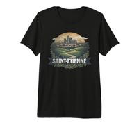 Souvenir Vintage Paysage de Saint-Étienne rétro T-Shirt Haut de Gamme
