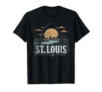 Souvenir Vintage Paysage de Saint-Louis rétro T-Shirt Graphique avec Valeur