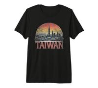 Souvenir Vintage Paysage de Taiwan rétro T-Shirt Haut de Gamme