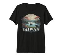 Souvenir Vintage Paysage de Taiwan rétro T-Shirt Haut de Gamme