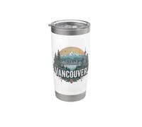 Souvenir vintage paysage de Vancouver rétro Gobelet isotherme en acier inoxydable double paroi
