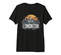 Souvenir Vintage Paysage d'Edmonton rétro T-Shirt Haut de Gamme
