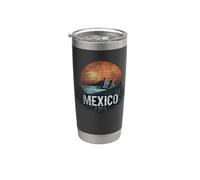 Souvenir vintage paysage mexicain rétro Gobelet isotherme en acier inoxydable double paroi