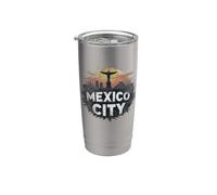 Souvenir vintage paysage mexicain rétro Gobelet isotherme en acier inoxydable double paroi