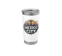 Souvenir vintage paysage mexicain rétro Gobelet isotherme en acier inoxydable double paroi