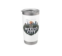 Souvenir vintage paysage mexicain rétro Gobelet isotherme en acier inoxydable double paroi
