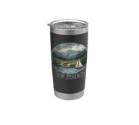 Souvenir vintage paysage néo-zélandais rétro Gobelet isotherme en acier inoxydable double paroi