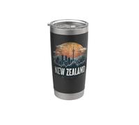 Souvenir vintage paysage néo-zélandais rétro Gobelet isotherme en acier inoxydable double paroi
