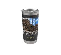 Souvenir vintage Porta Nigra à Trier sur la Moselle. Gobelet isotherme en acier inoxydable double paroi