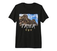 Souvenir Vintage Porta Nigra à Trier sur la Moselle. T-Shirt Haut de Gamme