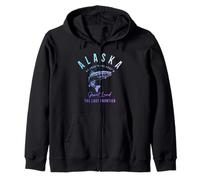 Souvenir Vintage pour pêche à la Truite et au Saumon de l'Alaska Sweat à Capuche