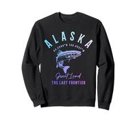 Souvenir Vintage pour pêche à la Truite et au Saumon de l'Alaska Sweatshirt