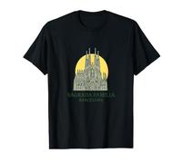 Souvenir Vintage Sainte Famille Barcelone Espagne T-Shirt Graphique avec Valeur