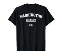 Souvenir Vintage Washington DC Est. 1836 T-Shirt Graphique avec Valeur, Homme, Noir, S