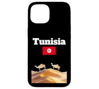Souvenir Voyage Tunisie Amoureux du désert du Sahara Drapeau Tunisien Coque pour iPhone 15